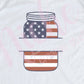 * Mason Jar Flag Name Decal