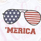 * Merica Glasses Decal