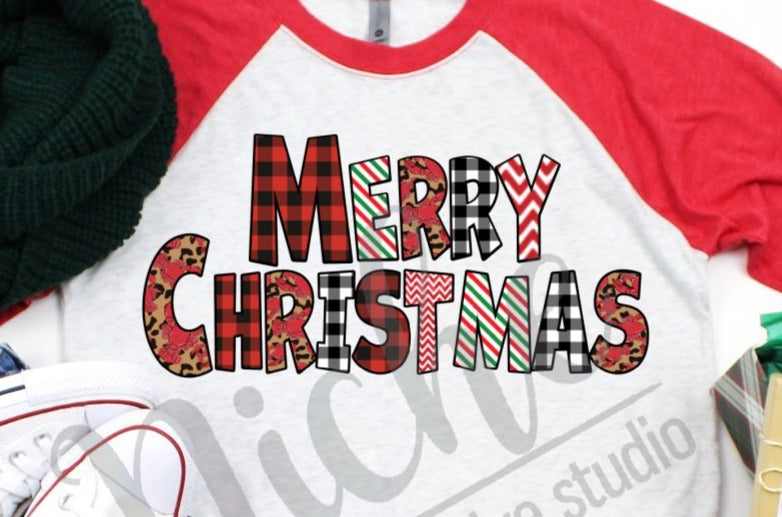 * Merry Christmas Lettering Decal