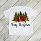* Merry Christmas 5 Tree Collage Decal