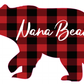 *Nana Bear Plaid Decal