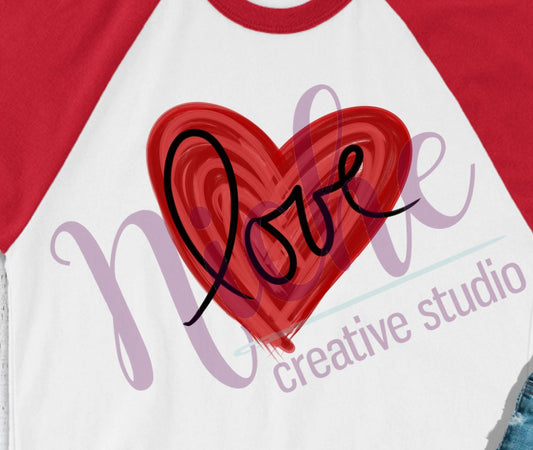 * Painted Heart Love Decal