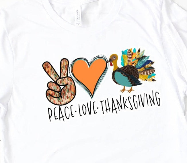 * Peace Love Thanksgiving Decal