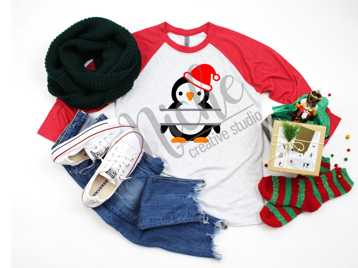 * Santa Penguin Decal