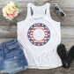 * Stars and Stripes Circle Decal