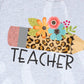 * Teacher Leopard Pencil Decal