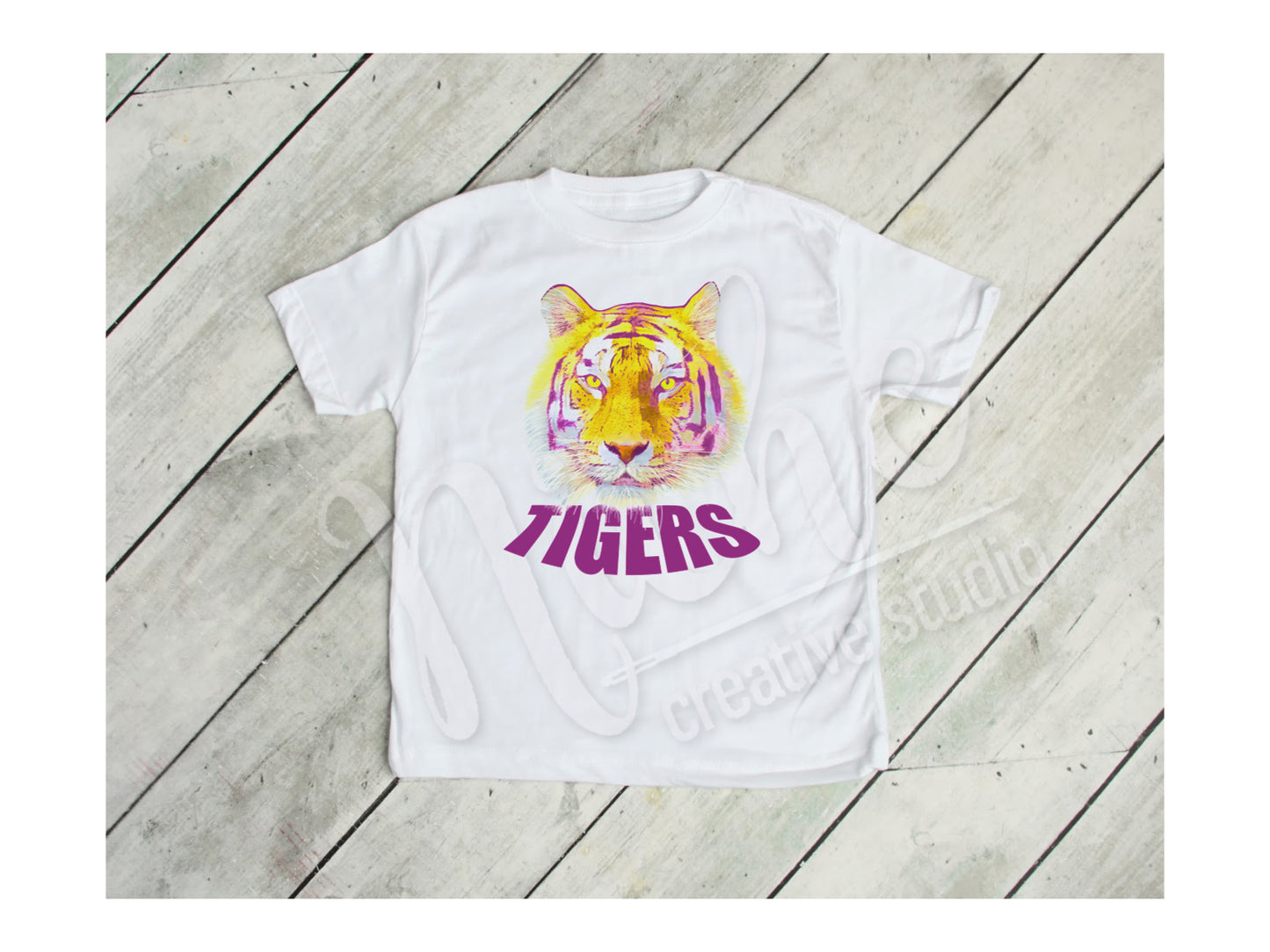 * Tiger Watercolor Decal