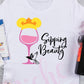 * Aurora Drinking Wine Decal