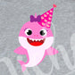 *Birthday Pink Bow Shark Decal