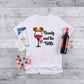 * Belle Drinking Wine Decal
