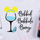 * Cinderella Drinking Wine Decal