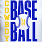 *Cowboys Baseball With Number Decal