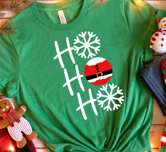 * Ho Ho Ho Snowflake and Santa Decal