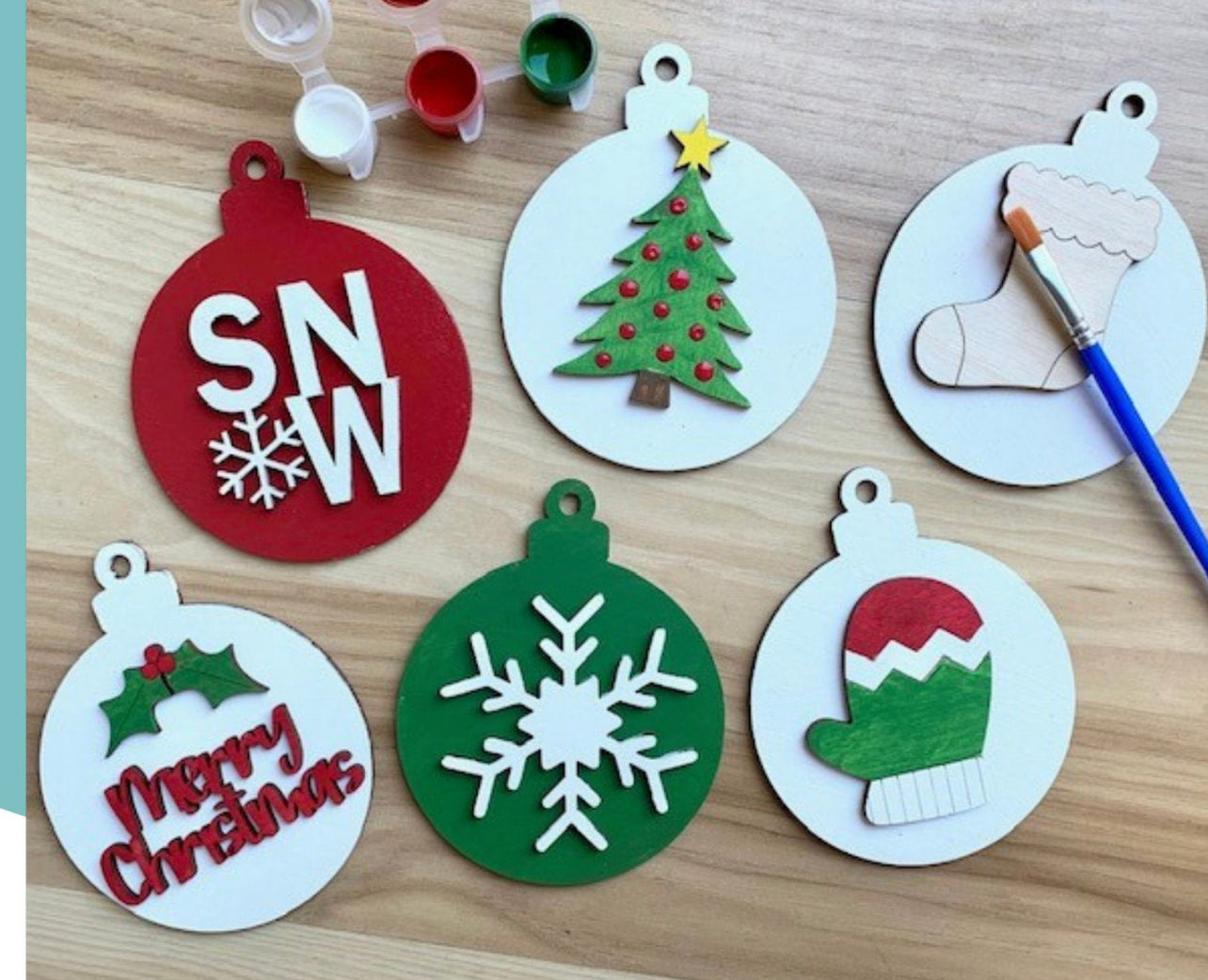 Wooden Ornaments Christmas
