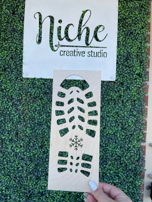 Santa Boot Wooden Stencil