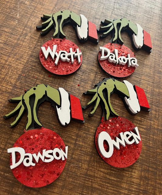 Personalized Grinch Ornament