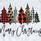 * Merry Christmas 7 Tree Collage Decal