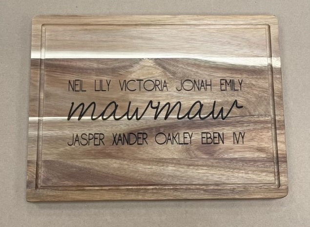 Grandmother Engraving with Personalization - Board Not Included