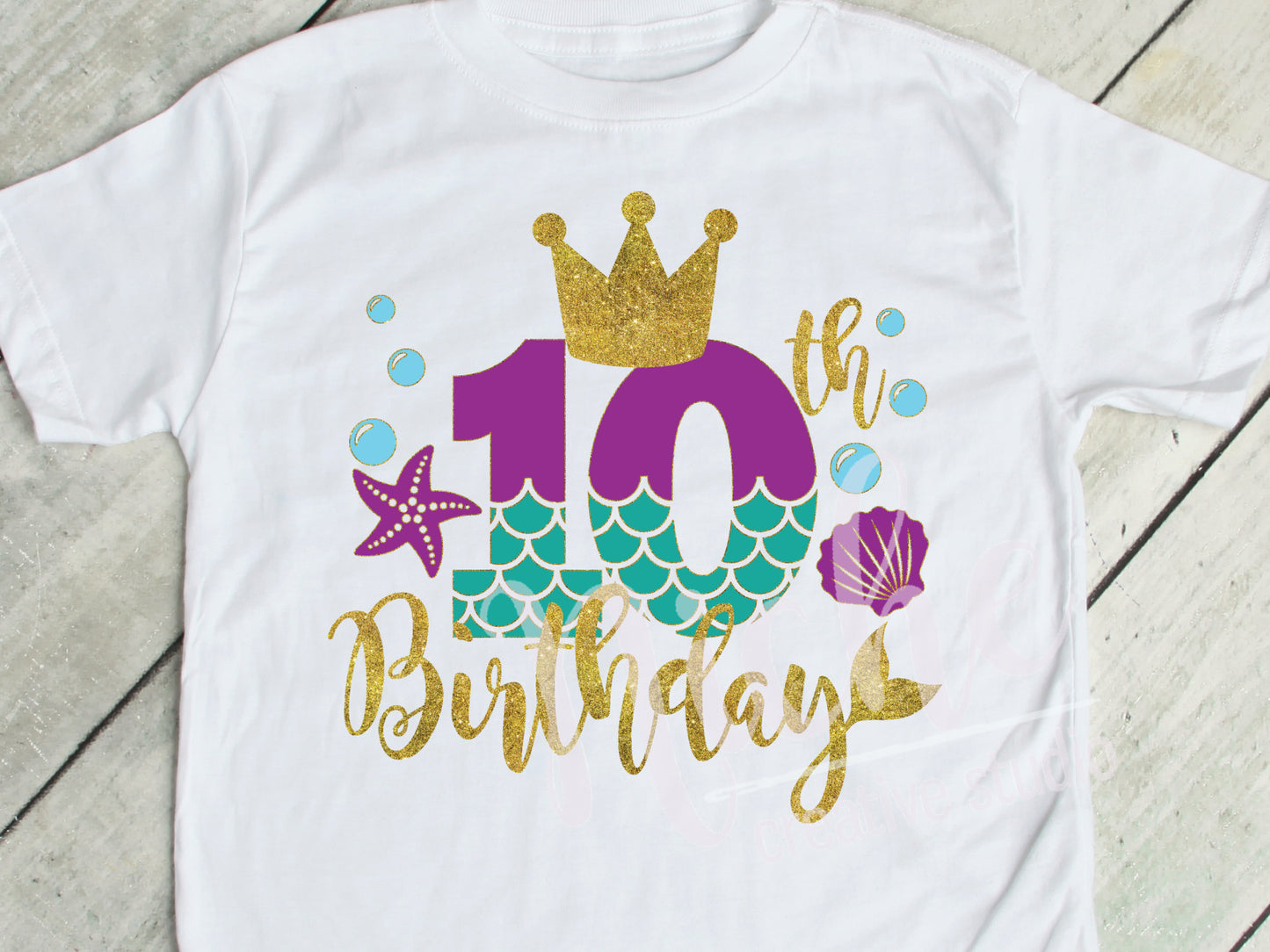 * Mermaid Birthday  Number Decals