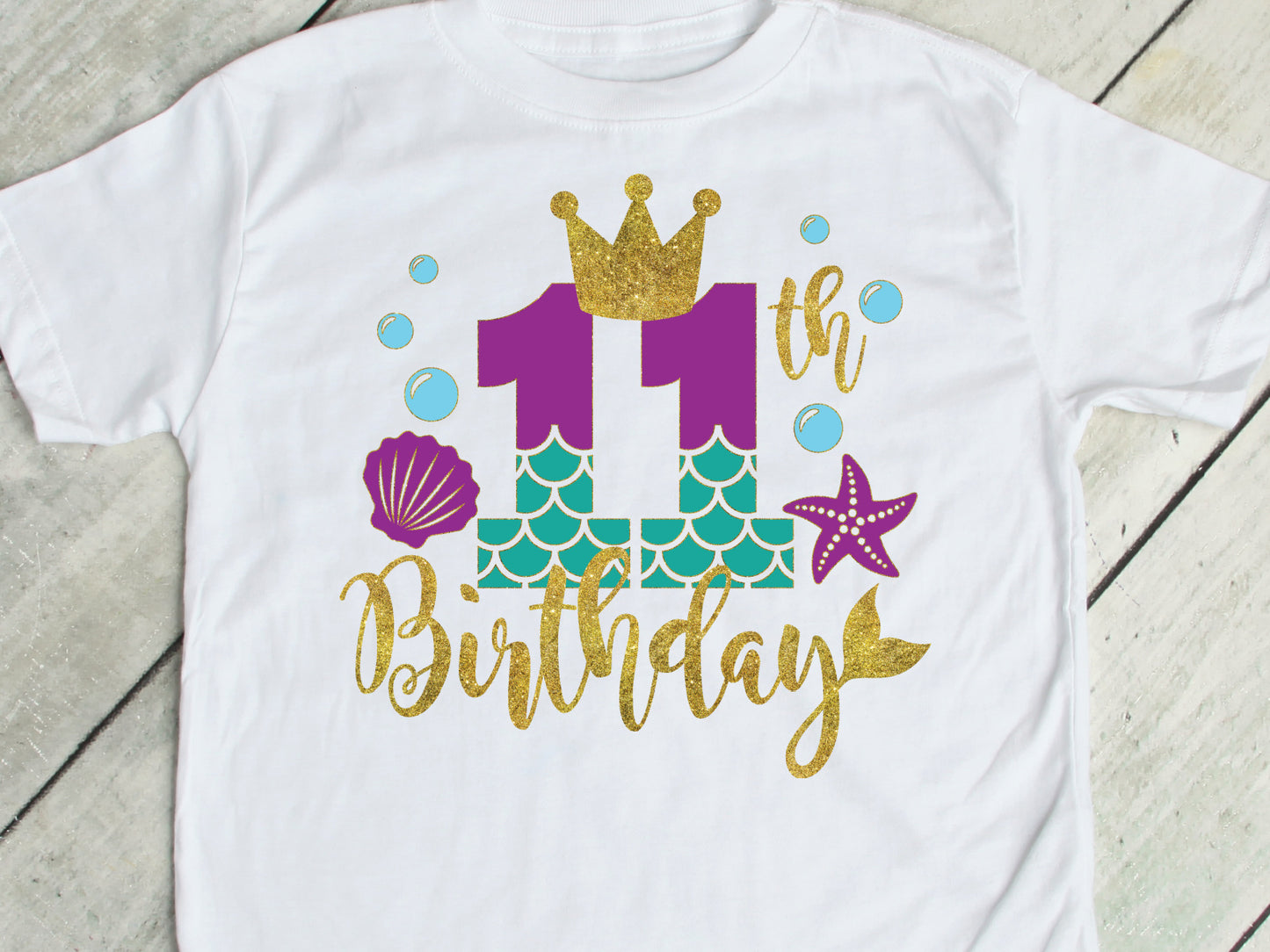 * Mermaid Birthday  Number Decals