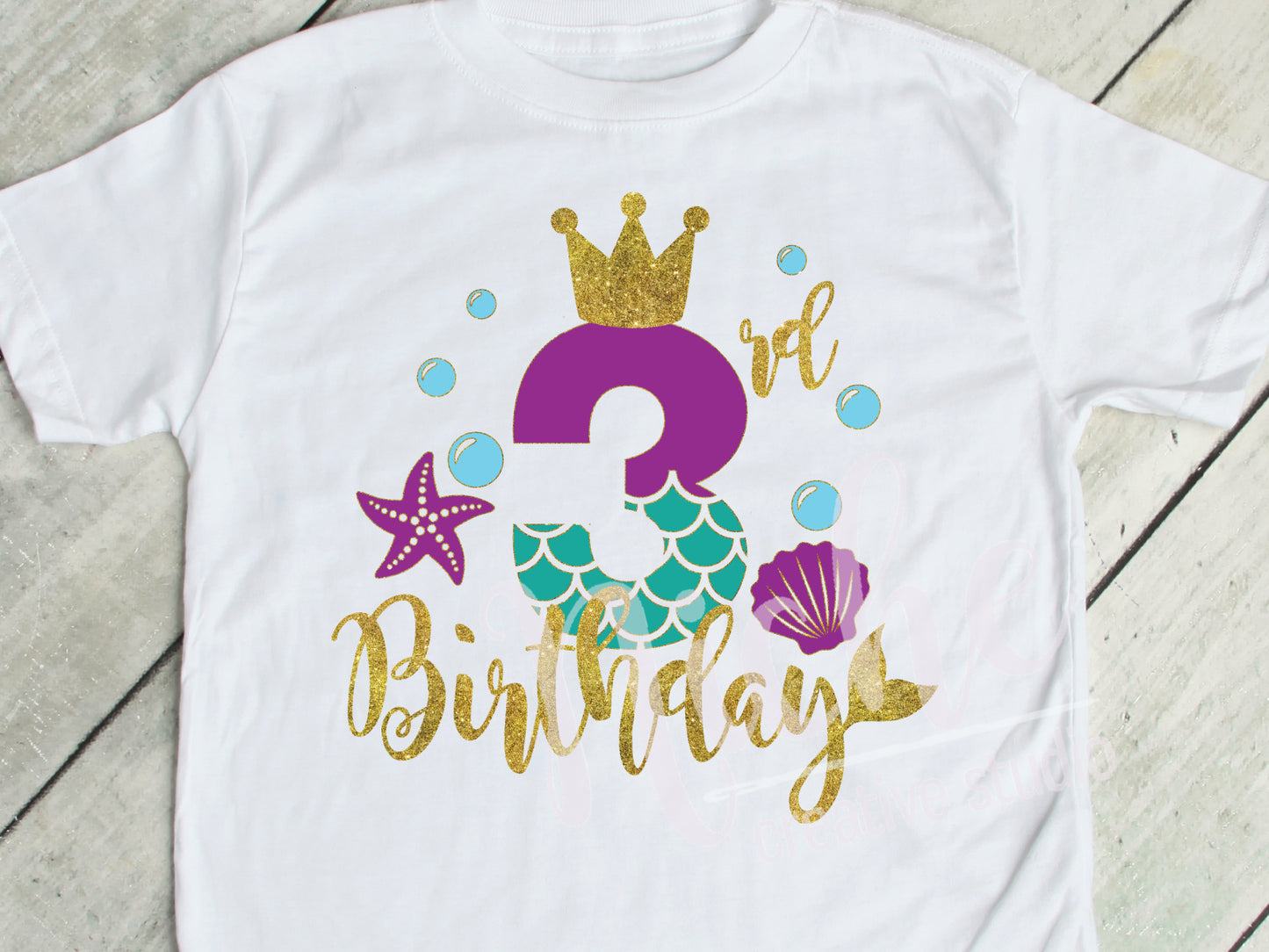 * Mermaid Birthday  Number Decals