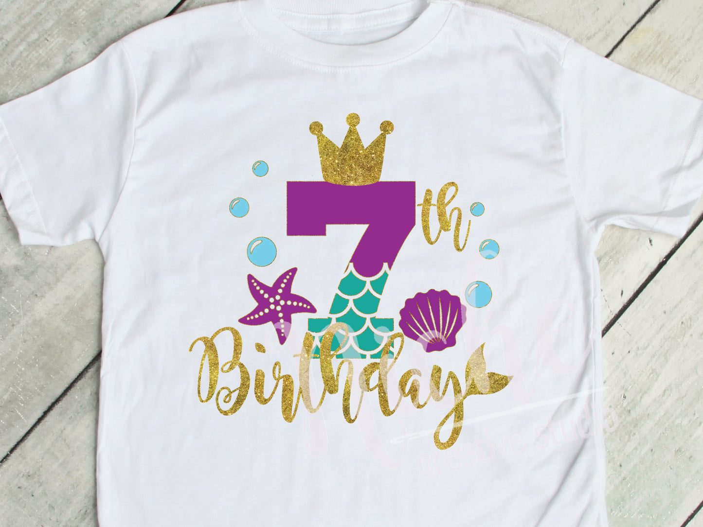 * Mermaid Birthday  Number Decals