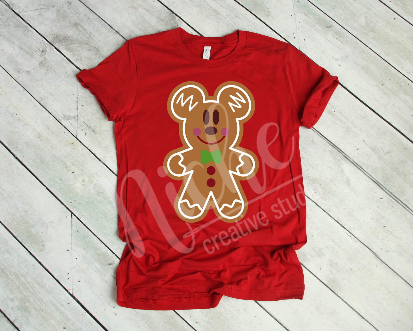 * Mouse ear Gingerbread Man Decal