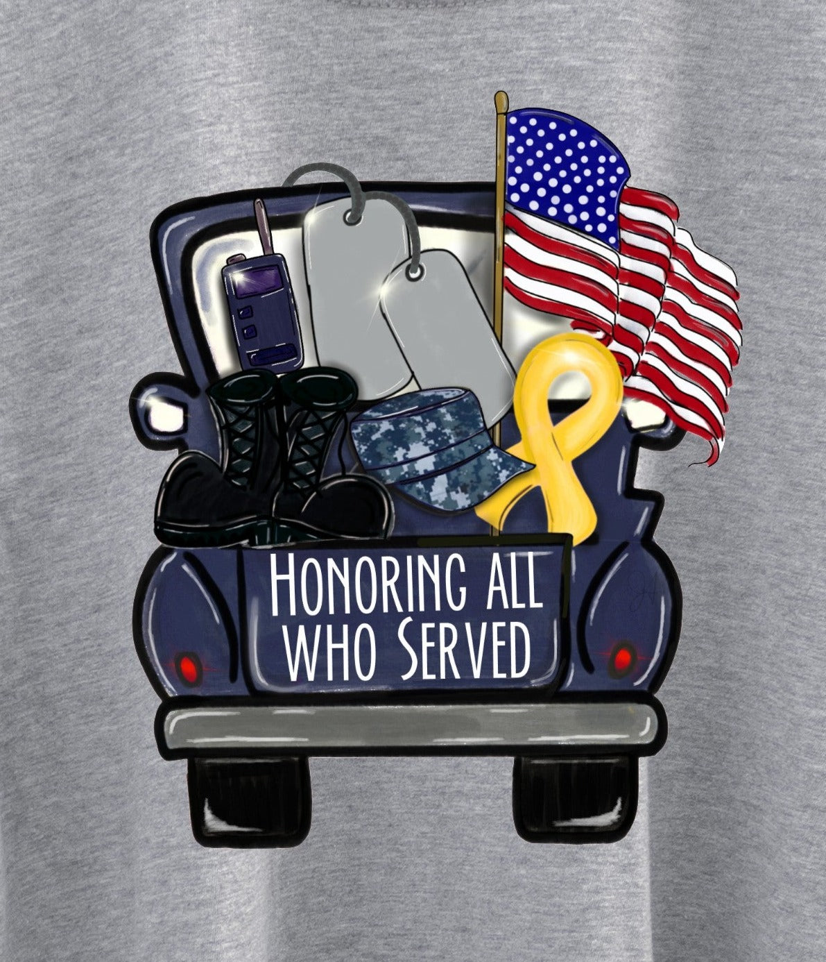* Navy Truck Honoring All Who Served Decal