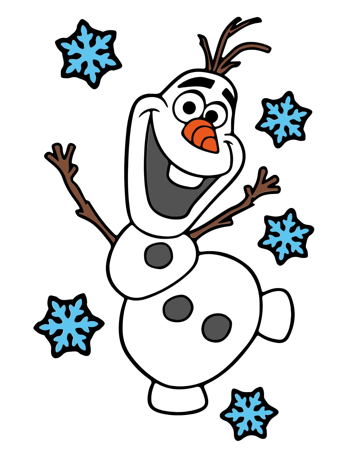 * Happy Snowman Decal