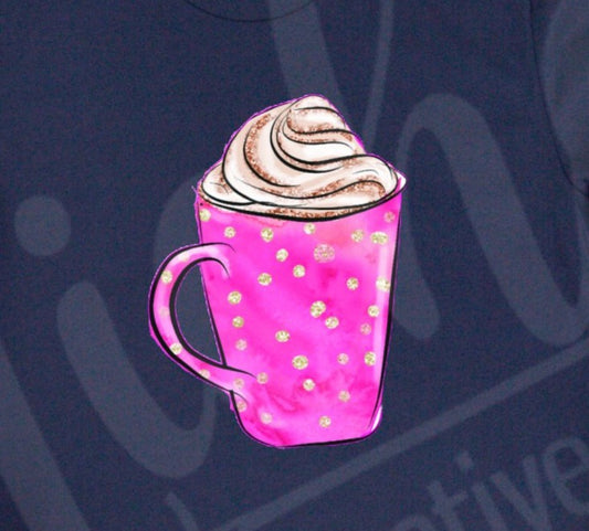 * Pink Mug Latte Decal
