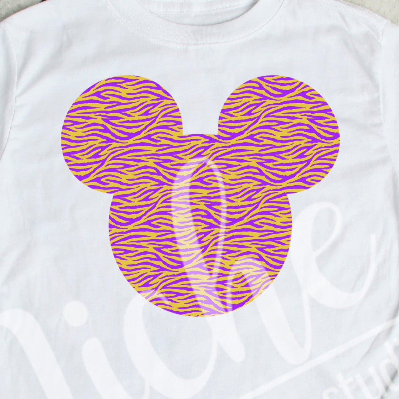 * Purple Gold Tiger Mouse Decal