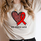 * Red Ribbon Heart Decal