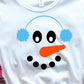 * Snowman with snowflakes and santa Decal