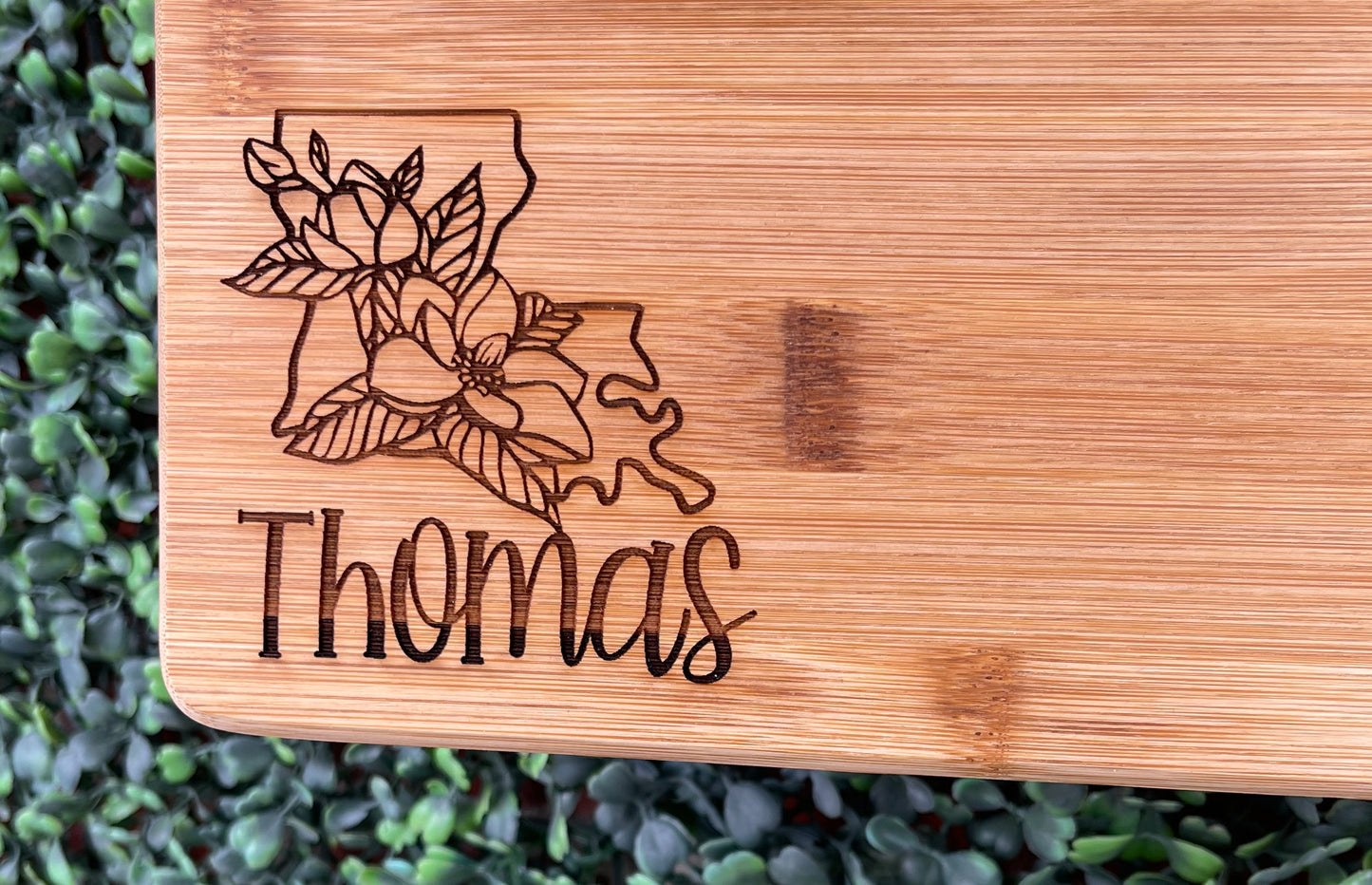 Louisiana Magnolia Board Engraving with Personalization -Board not Included