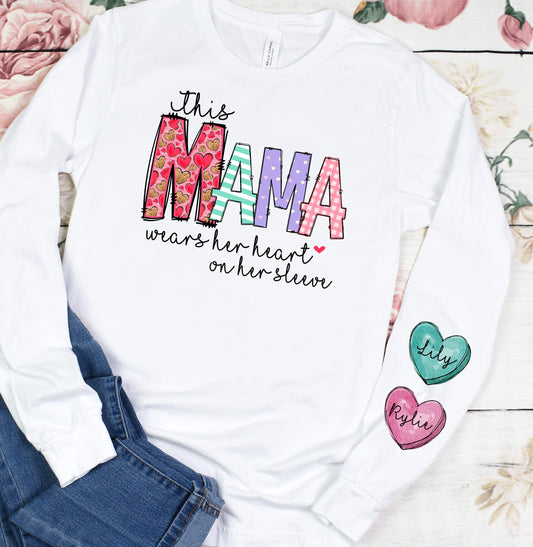 Heart on My Sleeve Personalized Shirt