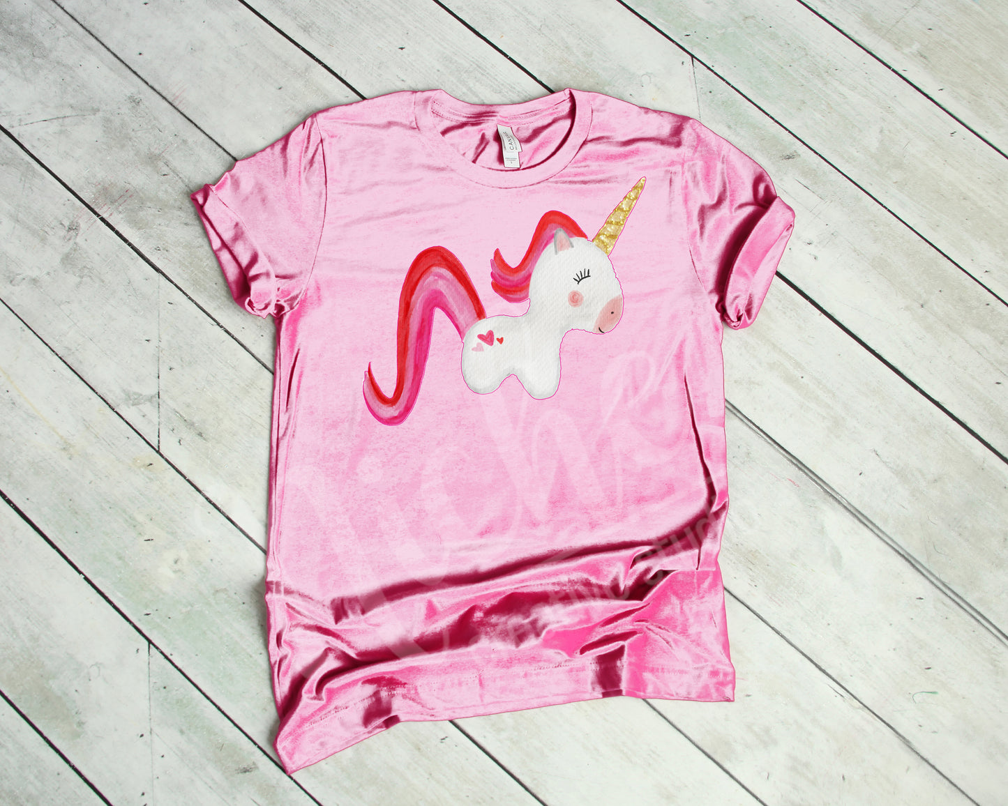 *Heart Watercolor Unicorn Decal