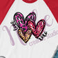 * Valentine's hearts xoxo Decal