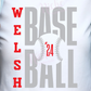 *Welsh Baseball With Number Decal